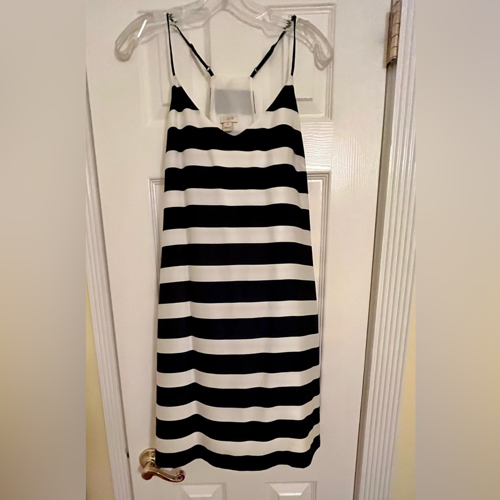 J Crew Factory navy and white dress, size 6